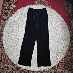 Womens Vintage Y2K Velvet Pants Velour Black Size Large L Impressions Millennium